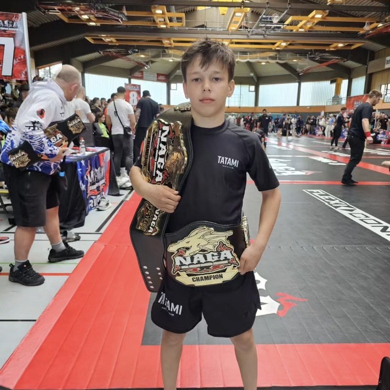 Illia beim Turnier mit NAGA-Championgürtel